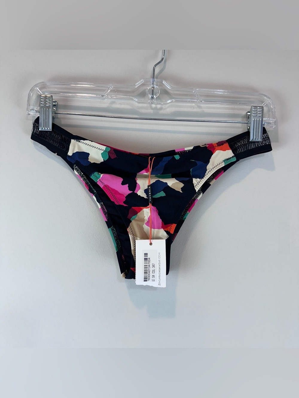NEW Zingara Black Multicolor Beach Vacation Swim Bottom Bikini Size 4